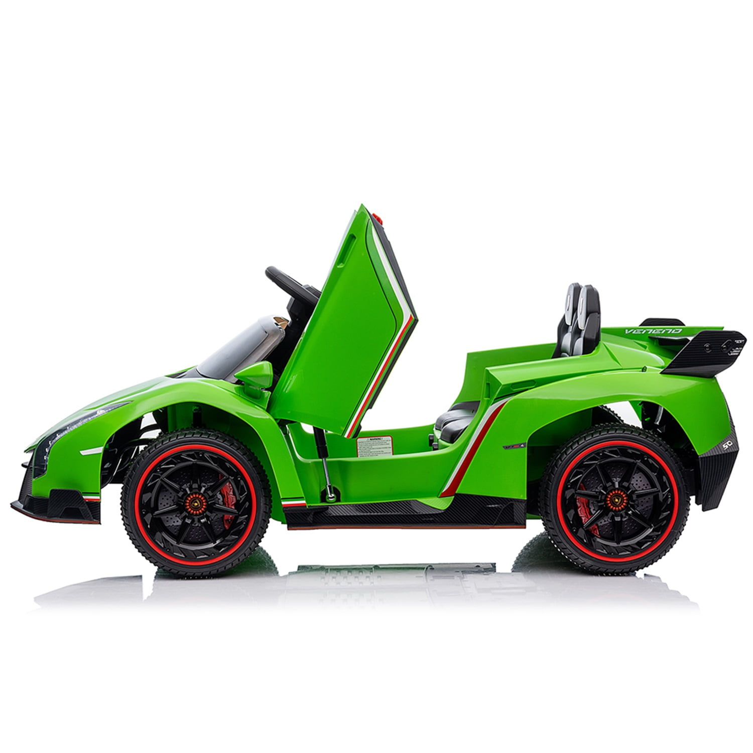 CIPACHO Licensed Lamborghini Poison Small Dual Drive 12V Powered Ride Ons Sports Car with 2.4G Remote Control, Green CIPACHO Licensed Lamborghini Poison Small Dual Drive 12V Powered Ride Ons Sports Car with 2.4G Remote Control, Green