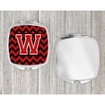 thumbnail image 4 of Letter W Chevron Black and Red   Compact Mirror, 4 of 4