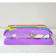 thumbnail image 2 of Unicorn Throw Blanket Twin Size Unicorn Butterfly Fleece Blanket Cute Rainbow Unicorn Print Fuzzy Blanket Girly Galaxy Stars Bed Blanket Bedroom Decor Cartoon Unicorn,Purple, 2 of 6