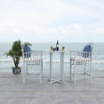 thumbnail image 2 of SAFAVIEH Outdoor Collection Pate 3-Piece Bar Table Bistro Set Grey/Beige/ Navy, 2 of 3