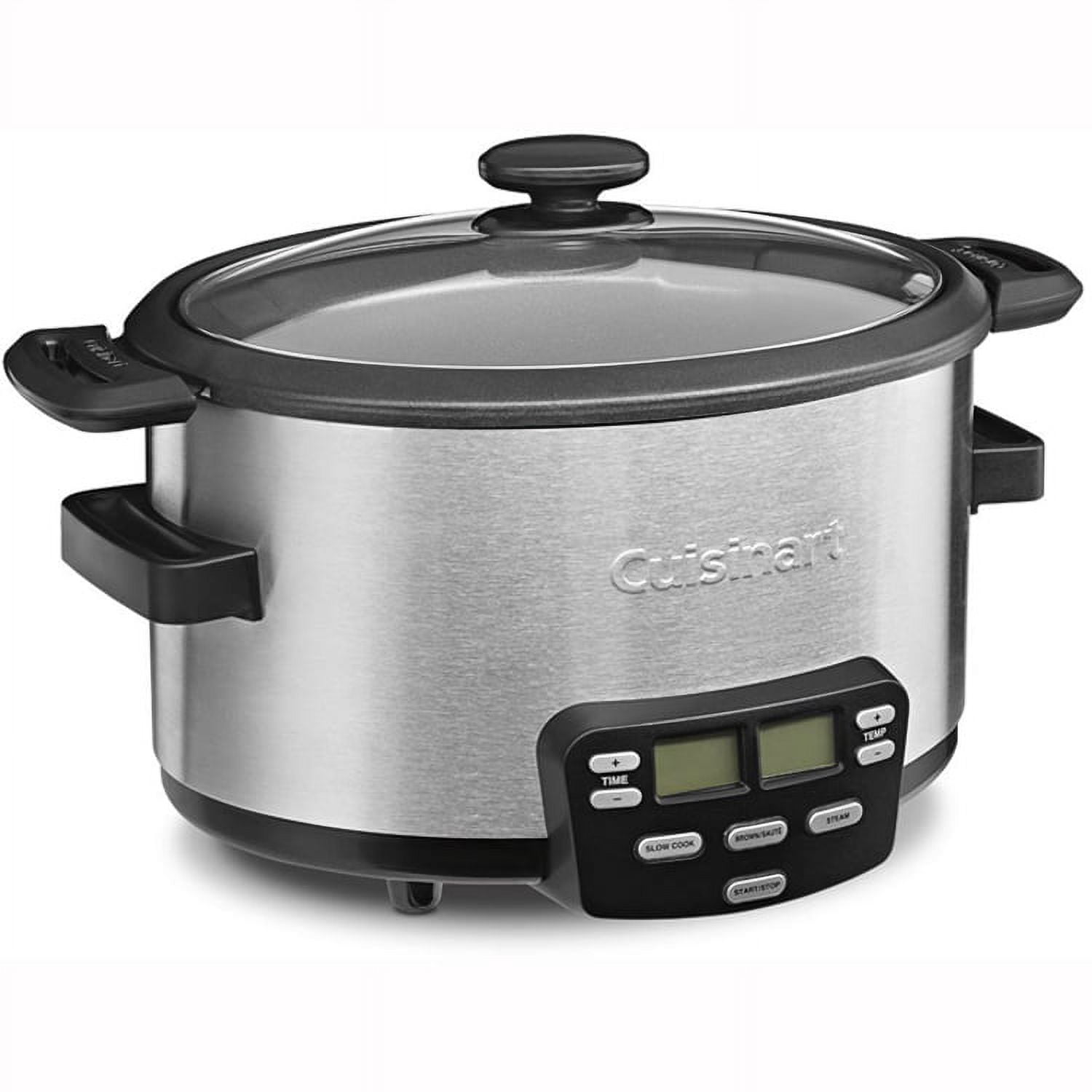 Cuisinart MSC-600 3-In-1 Cook Central 6-Quart Multi-Cooker: Slow Cooker,  Brown/Saute, Steamer, Silver