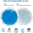 thumbnail image 4 of Pack de Glace en Gel Réutilisable Rond 10 Packs avec Support en Tissu, Dents de Sagesse, Allaitement, Réduire la Douleur des Sinus, Gonflement Ou Douleur, Compresse Froide pour Fièvre, 4 of 5