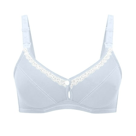 

Women s Lace Feeding Button Opening Comfortable Large Cotton Bra