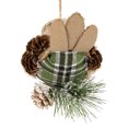 thumbnail image 6 of Northlight Front Facing Bird on Frosted Pine Needle Christmas Ornament - 6.75", 6 of 6