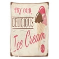 thumbnail image 3 of Ambesonne Ice Cream Tablecloth Rectangular Table Cover, Pop Art Logo, 60"x84", Pink Cream Umber, 3 of 4