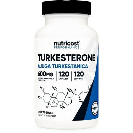 Nutricost Turkesterone Dietary Supplement 600mg, 120 Capsules, Vegetarian, Non-GMO & Gluten Free