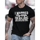 thumbnail image 1 of Stretch Soft, Men's Casual Fashion T-Shirt with Unique 'I Married My Wife for Her Looks' Print - Crew Neck, Machine Washable - Perfect for Summer, 1 of 8