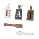 thumbnail image 2 of Juego de 5 letreros colgantes para tabla de cortar, decoración rústica de madera, decoración de pared con tenedor y cuchara para hotel, sala de estar E, 2 of 8