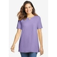 thumbnail image 5 of Woman Within Plus Size Perfect Short-Sleeve Keyhole Tee, 5 of 6
