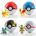 thumbnail image 2 of Pokemon Pokeball Pop-up Cartoon Plastic BALL Pikachu Monster Toy Kids Gift, 2 of 5