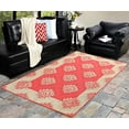thumbnail image 2 of Furnish My Place Design1087 Sunset 3'3"x5' Contemporary Oriantal Modern Floral Area Rugs For Indoor & Outdoor, Easy To Clean & Fade Resistant Washable Rug, Sunset Orange, 2 of 5