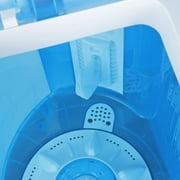 HomGarden 10lbs Capacity Compact Top-Load Washing Machine, Mini Twin Tub Washer Spin Dryer, Blue