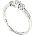 thumbnail image 2 of 1/5 Carat T.W. Diamond Three-Stone Cluster 10kt White Gold Engagement Ring, 2 of 5