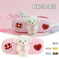 thumbnail image 2 of CAROOTU Cartoon Pencil Case with Compartment 3D Bear Design Stationery Storage Bag Back To School Gift for, 2 of 6