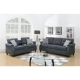 thumbnail image 2 of Poundex 2 Piece Fabric Sofa Set with USB Console in Blue Gray, 2 of 7