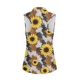 thumbnail image 2 of Whosucclay Sunflower Cow Print Womens Golf Shirt Women's Golf Shirts for Ladies, Zip Up Shirts Casual for Tennis Athletic Sport, 2 of 7