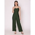 thumbnail image 6 of HERE&NOW Women's Solid Jump Suit Dress Sleeveless Casual Strappy Summer Wear Slip On Attched Top And Bottom Set, 6 of 7