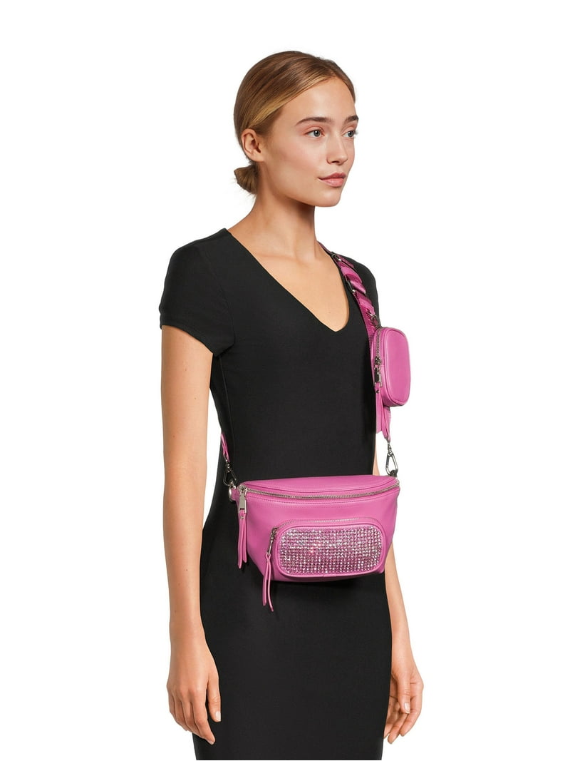 Pink Steve Madden Clear Fanny Pack Madden NYC Women's Crystal