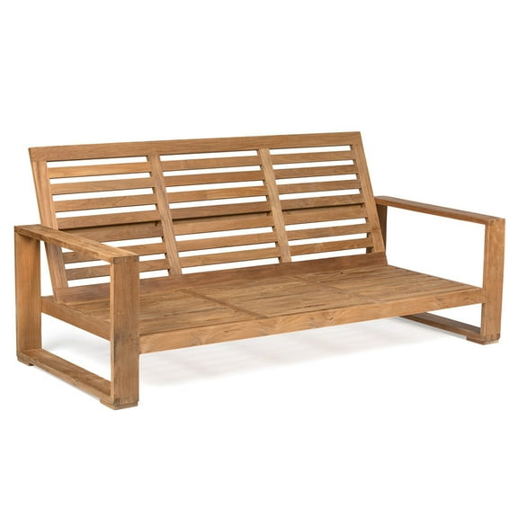 Ash & Ember Grade A Teak 83in Havana Patio Bench, Seats 3 Comfortably, Oversized Patio Lounge Chair for Deck, Porch, or Backyard Indoor Outdoor Use, Weather Resistant