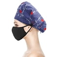 thumbnail image 6 of Multicolor Cotton Scrub Medical Nurse Hat Polyester Satin Lined Caps with Adjustable Fit, Built-in Sweatband & Buttons for Nurses, Doctors One Size, 6 of 6