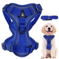 thumbnail image 1 of Dog Harness Reflective Pet Harness with Adjustable Strap and Buckle Clip Outdoor Pet Vest Harness and Leash Set Puppy Leash Harness Easy Control for Small Medium Dogs Cats (S/M/L/XL  Blue, 1 of 1