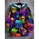 thumbnail image 2 of Sudadera con capucha para hombre, estampado 3D, estampado de calaveras vibrantes, sudadera con cordón, ropa deportiva de manga larga, jersey de calle, ropa para hombre, 2 of 4