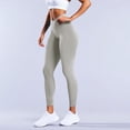 thumbnail image 2 of Pantalones cortos sin costuras para mujer - Pantalones cortos de yoga de cintura alta, tejido elástico en 4 direcciones, cintura cónica para hacer ejercicio y uso informal, 2 of 5