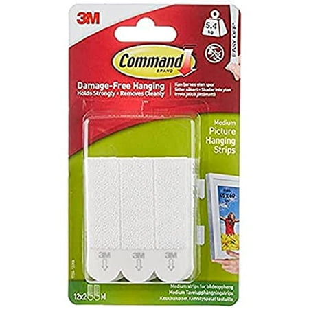

Command White 12 lb Picture Hanging Strips Decorate Damage-Free Indoor Use (17201-4PK-ES)