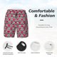 thumbnail image 3 of Balery Hearts And Lines Bañador para hombre, shorts de playa de secado rápido con entrepierna y forro de compresión-Medium, 3 of 6