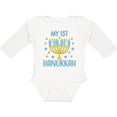 thumbnail image 3 of Inktastic My 1st Hanukkah with Menorah and Stars Boys or Girls Long Sleeve Baby Bodysuit, 3 of 5
