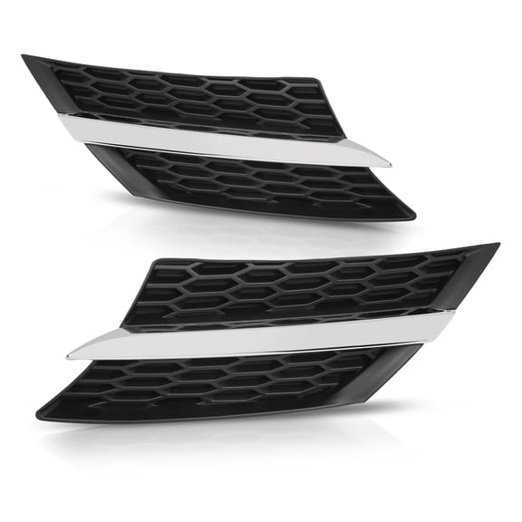 Front Bumper Upper Grille Black & Chrome Fit For 2013 2014 2015 Toyota RAV4