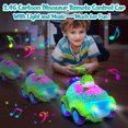 thumbnail image 3 of UUSUOO Dinosaur Remote Control Cars for Toddlers, Rechargeable Race RC Cars Toys for Kids with LED Lights & Music, Dinosaur Toys Birthday Gift for 2 3 4 5 Year Old Boys and Girls, Blue, 3 of 8