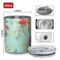 thumbnail image 4 of 12oz Coffee Tumblers Pioneer Flower Stainless Steel Vacuum Insulated Travel Tumbler Coffee Cups Mug with Lid and Straw with Cleaning Brush for Cold & Hot Drinks, 4 of 5