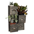 thumbnail image 2 of Distressed Metal Library Drawer Look Wall Pocket, 2 of 2