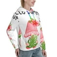 thumbnail image 6 of Fotbe Hello Summer Gnome Pattern Womens Long Sleeve Hoodie, Pullover Hooded Sweatshirt, Kangaroo Pocket Hoodie with Eye-catching Drawstrings-XX-Large, 6 of 7