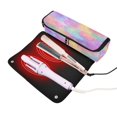 thumbnail image 3 of Hair Tool Organizer Bag with Heat Resistant Mat Removable Travel Storage Case for Hot Air Brushes Curling Irons Rainbow Flower Pattern, 3 of 8