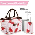 thumbnail image 4 of Tirrinia Adult Kid Lunch Bags, Women Men Large Oxford Lunchbox for Office, Beach, Picnic, School, Cute Soft Lunch Bag Tote, 10 Soda Cans Capacity，Pink Watermelon, 4 of 8