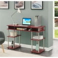 thumbnail image 1 of Designs2Go No Tools Student Desk with Shelves in Cranberry Red Wood Finish, 1 of 7