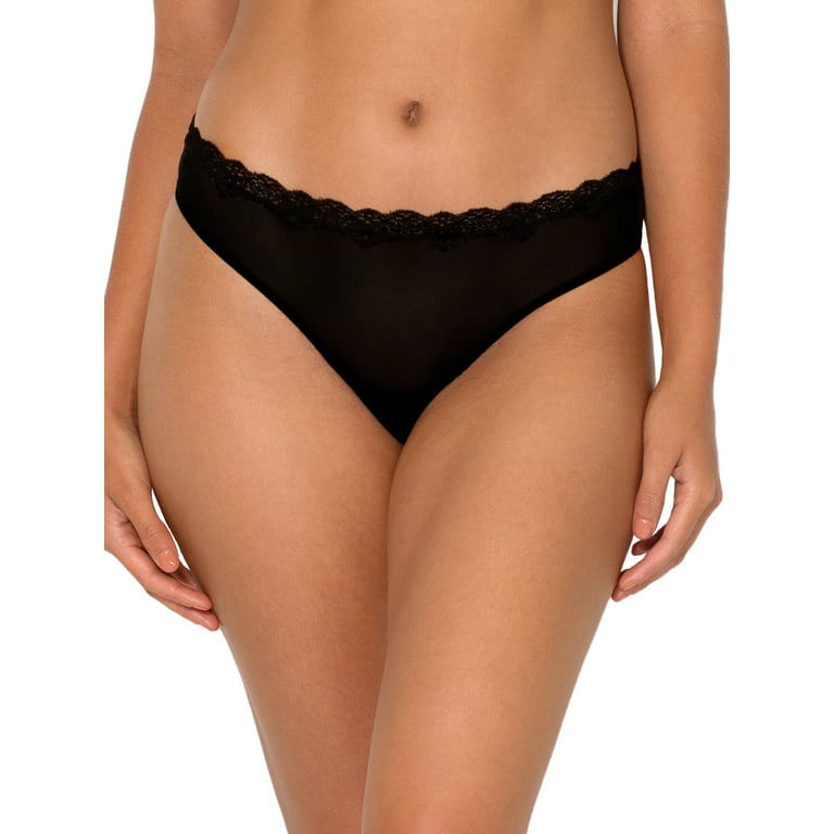Personalized Panties Plus Size Black Cheeky With Lace Trim FAST