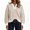 Khaki, variant on Long Sleeve Womens Fall Sweaters Tops Lapel V Neck Knit Sweater Color Block Casual Soft Pullover Jumper