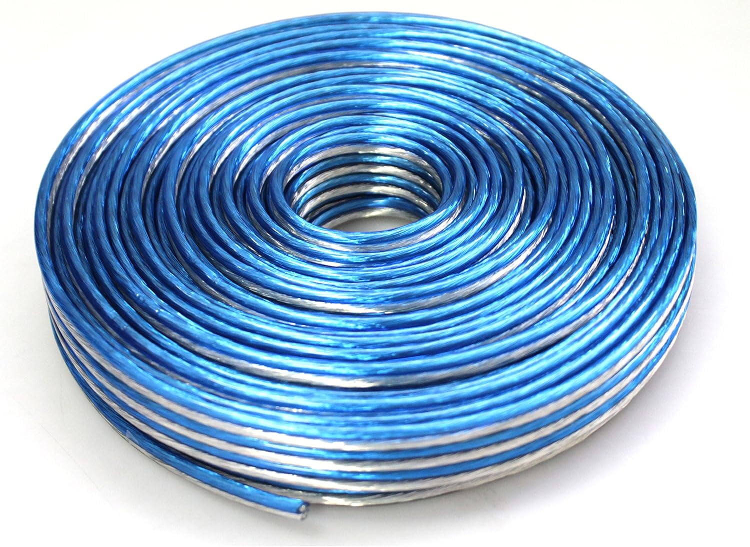 2 Absolute SWT18B25 18 Gauge Premium Speaker Wire 25ft Clear Blue/White2 Absolute SWT18B25 18 Gauge Premium Speaker Wire 25ft Clear Blue/White