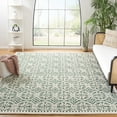 thumbnail image 2 of SAFAVIEH Cambridge Leslie Geometric Wool Area Rug, Dark Green/Ivory, 9' x 12', 2 of 8