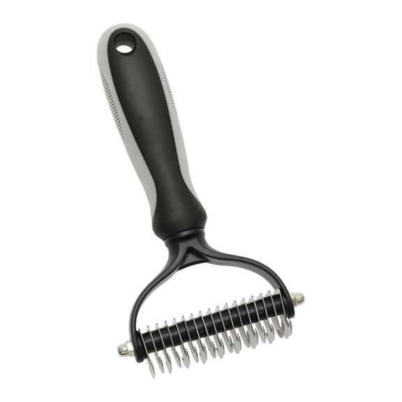 Unique Bargains Pets Grooming Supplies Professional Undercoat Rake Shedding Control for Dogs and Cats 6.69"x3.54" Gray