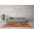 thumbnail image 3 of Ahgly Company Machine Washable Indoor Square Persian Brown Traditional Area Rugs, 5' Square, 3 of 4