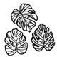 thumbnail image 4 of Decoración de pared de madera con hojas de palma de 3 piezas, decoración de madera, arte de pared creativo y tropical. Negro, 4 of 9