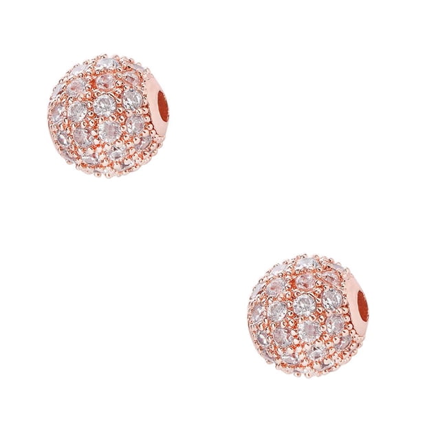 Cuentas de 8mm Minnieouse para fabricación de joyas Zirconia Cúbica Kit DIY Tipo 3 2piezas