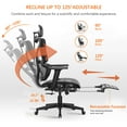 thumbnail image 4 of VECELO Foldable Office Chair, Ergonomic High-Back Mesh Rolling Work Swivel Computer Chair with Wheels, Comfortable Lumbar Support, Comfy Arms for Home, Gaming Room, Bedroom, Study, Student, Black, 4 of 14