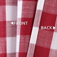 thumbnail image 4 of Red Buffalo Check Tier Curtains for Kitchen, Thick Yarn Dyed Buffalo Plaid Rod Pocket Bathroom Curtain, Short Kitchen Window Curtain Sets, 28" W x 24" L, Red/White, Set of 2, 4 of 6