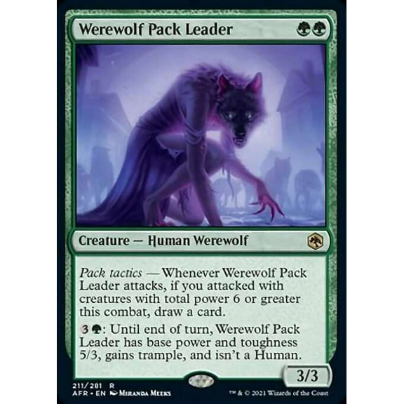 MtG Adventures in the Forgotten Realms Rare Werewolf Pack Leader (FOIL) #211