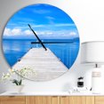 thumbnail image 1 of DesignArt Large Wooden Pier Large Wall Clock, 1 of 1